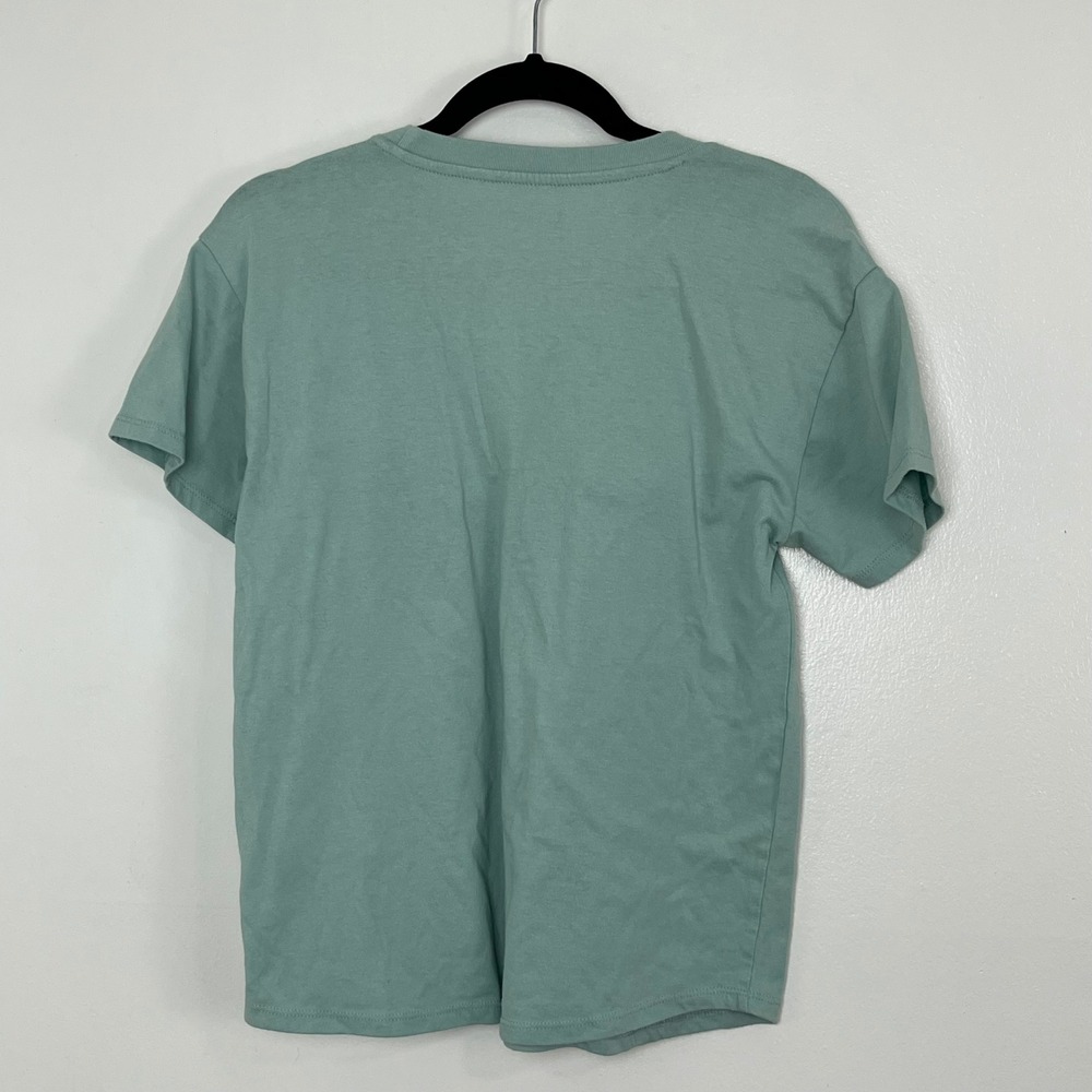 Disney Winnie the Pooh Aesthetic Graphic Tee Womens S M Sage Green Embroidered - Picture 3 of 4
